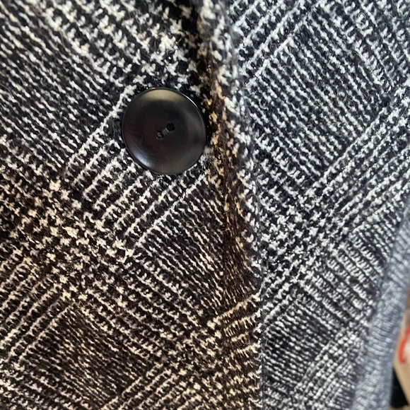 TALBOTS women wool blend coat black/white size 14 - Picture 6 of 11